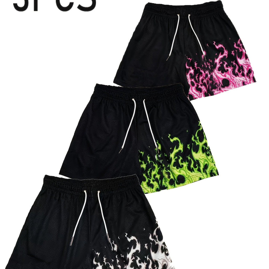 TripleShot™ 3-Pack Men’s Flame Print Shorts