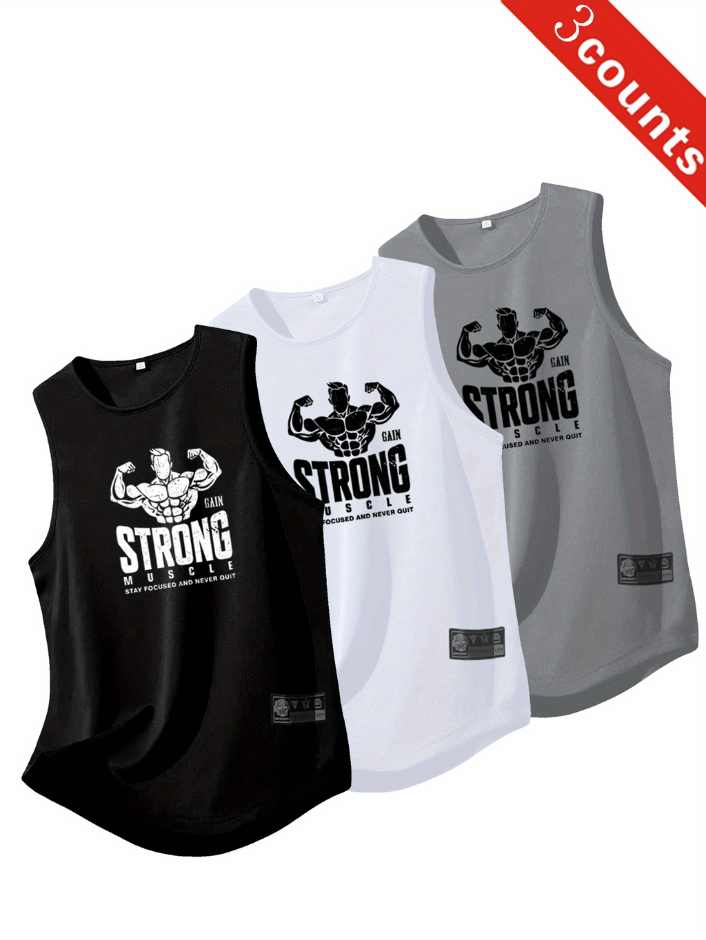AlphaDry™ 3-Pack Men’s Performance Training Tanks