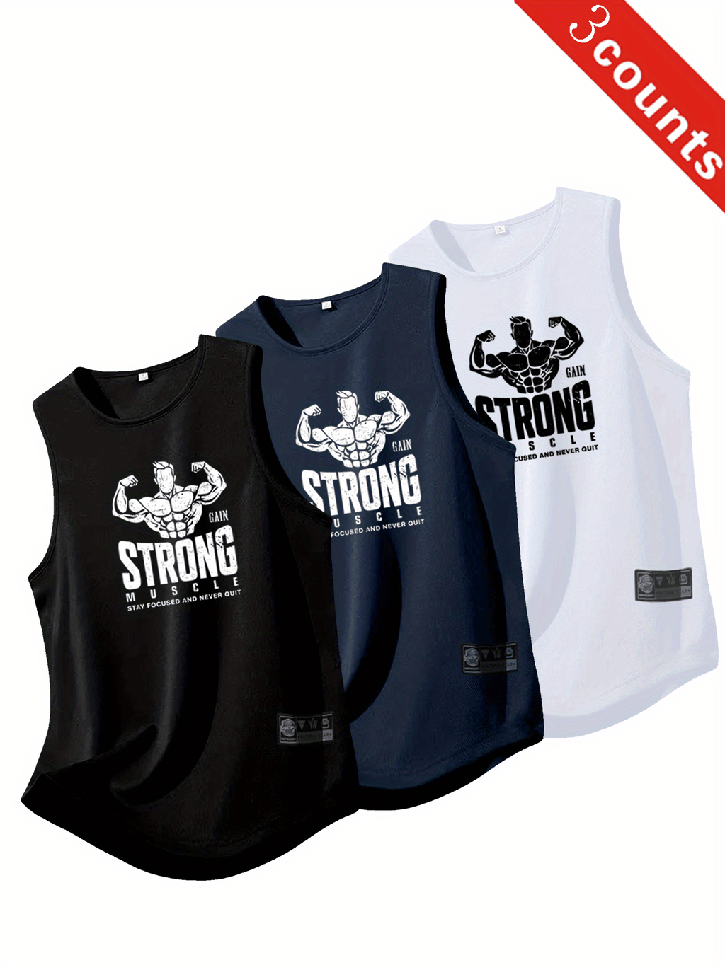 AlphaDry™ 3-Pack Men’s Performance Training Tanks