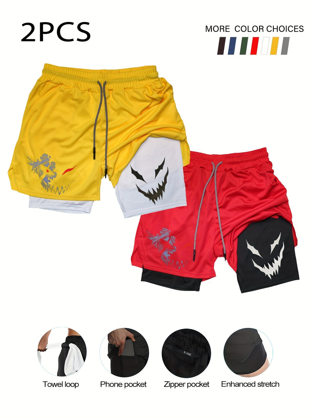 AlphaDual™ 2-Pack Men’s 2-in-1 Training Shorts