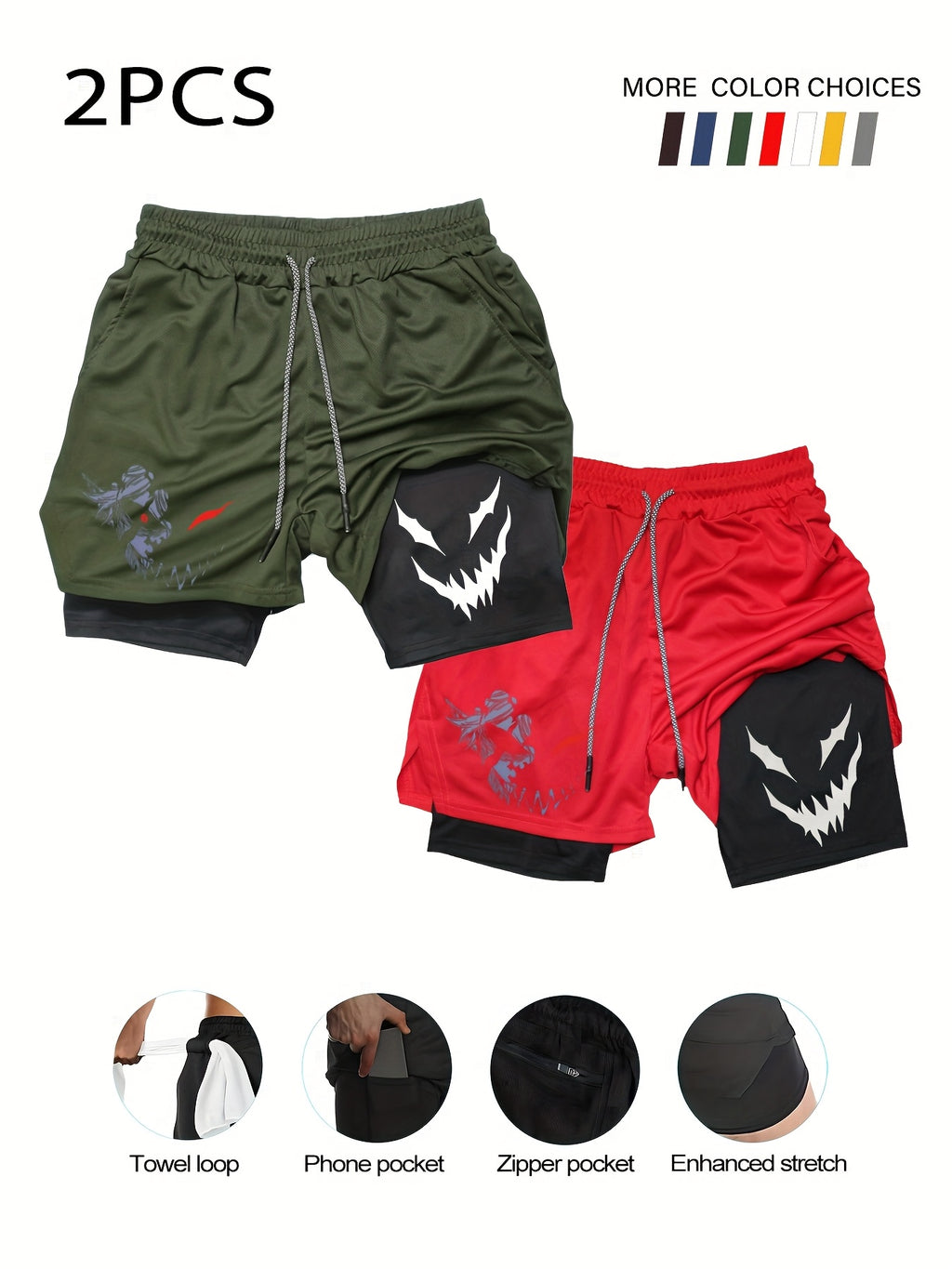 AlphaDual™ 2-Pack Men’s 2-in-1 Training Shorts