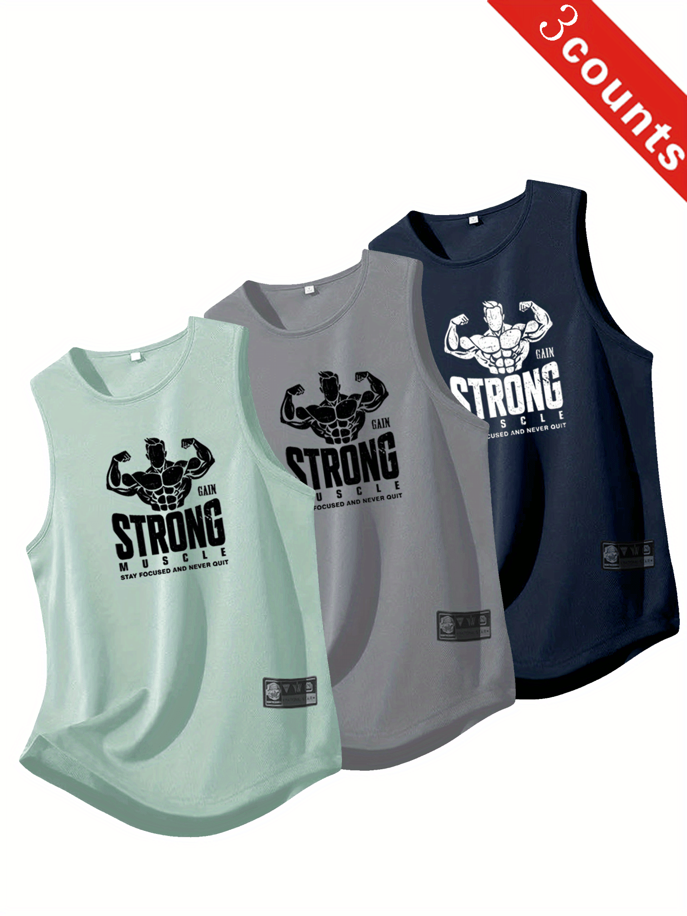 AlphaDry™ 3-Pack Men’s Performance Training Tanks