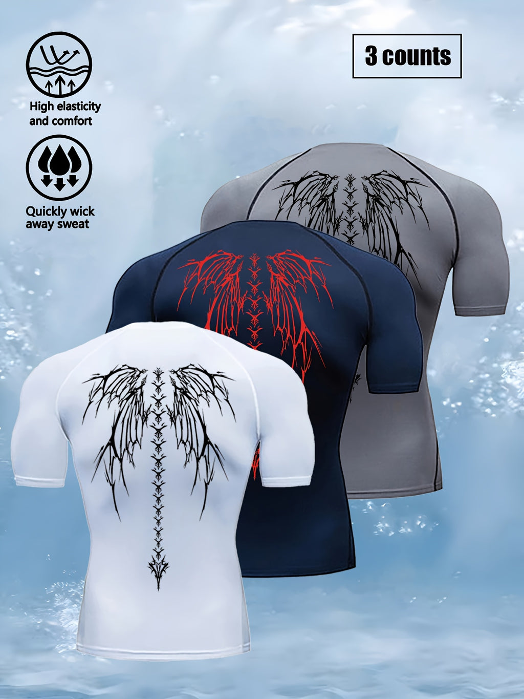 AlphaWing™ 3-Pack Men’s Compression Tees