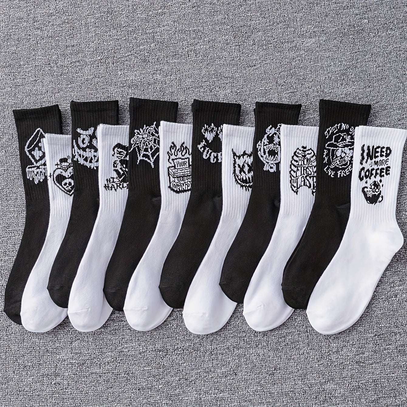 AlphaGraf™ Men’s Graffiti Sock Set (6/10 Pairs)