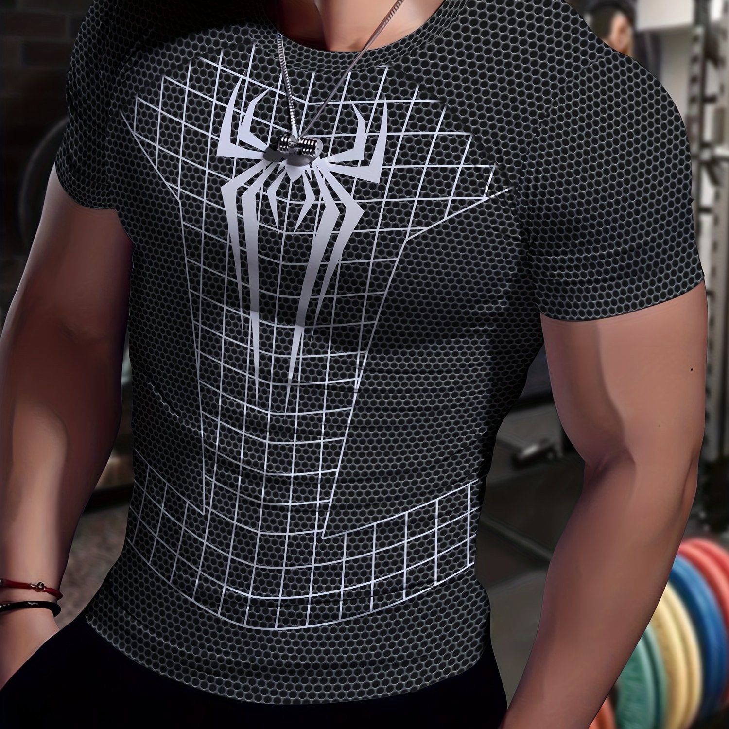 Men’s 3D Geometric Compression T-Shirt  Spider Man – High-Stretch Power. Modern Fit.