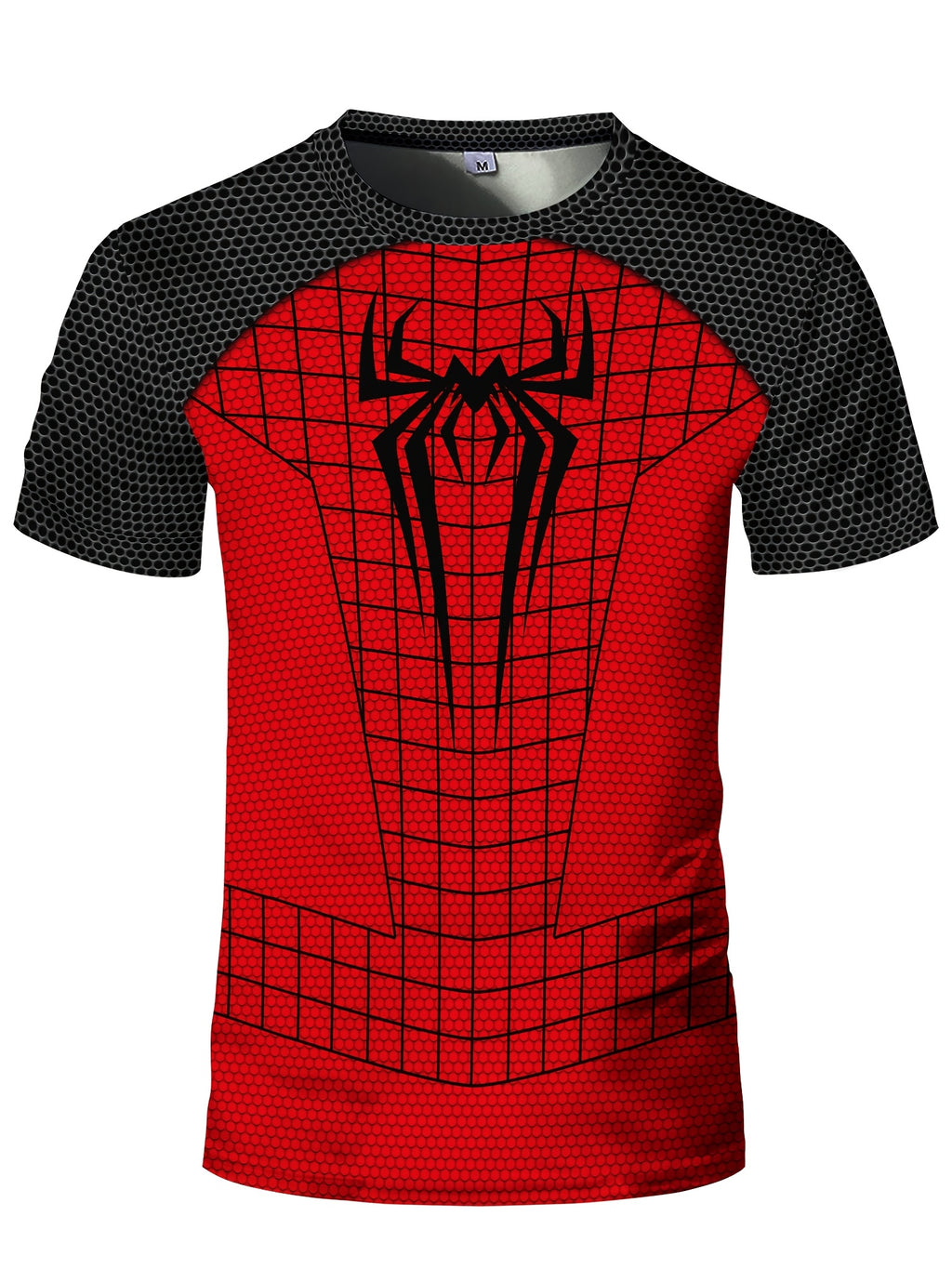Men’s 3D Geometric Compression T-Shirt  Spider Man – High-Stretch Power. Modern Fit.