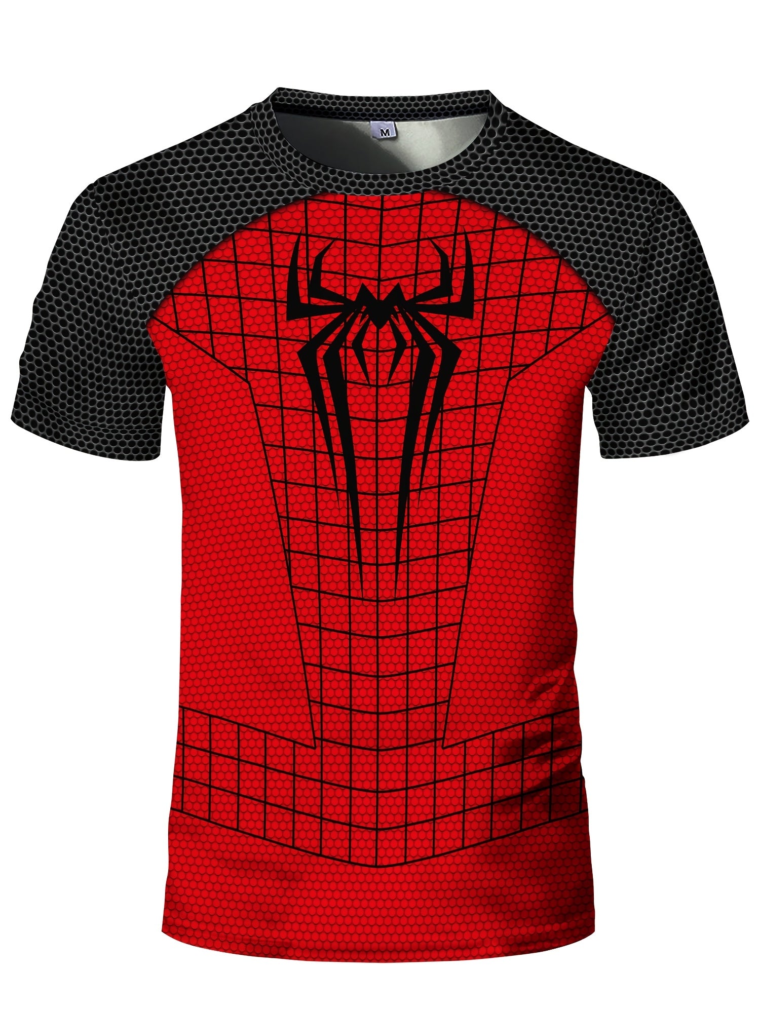 Men’s 3D Geometric Compression T-Shirt  Spider Man – High-Stretch Power. Modern Fit.