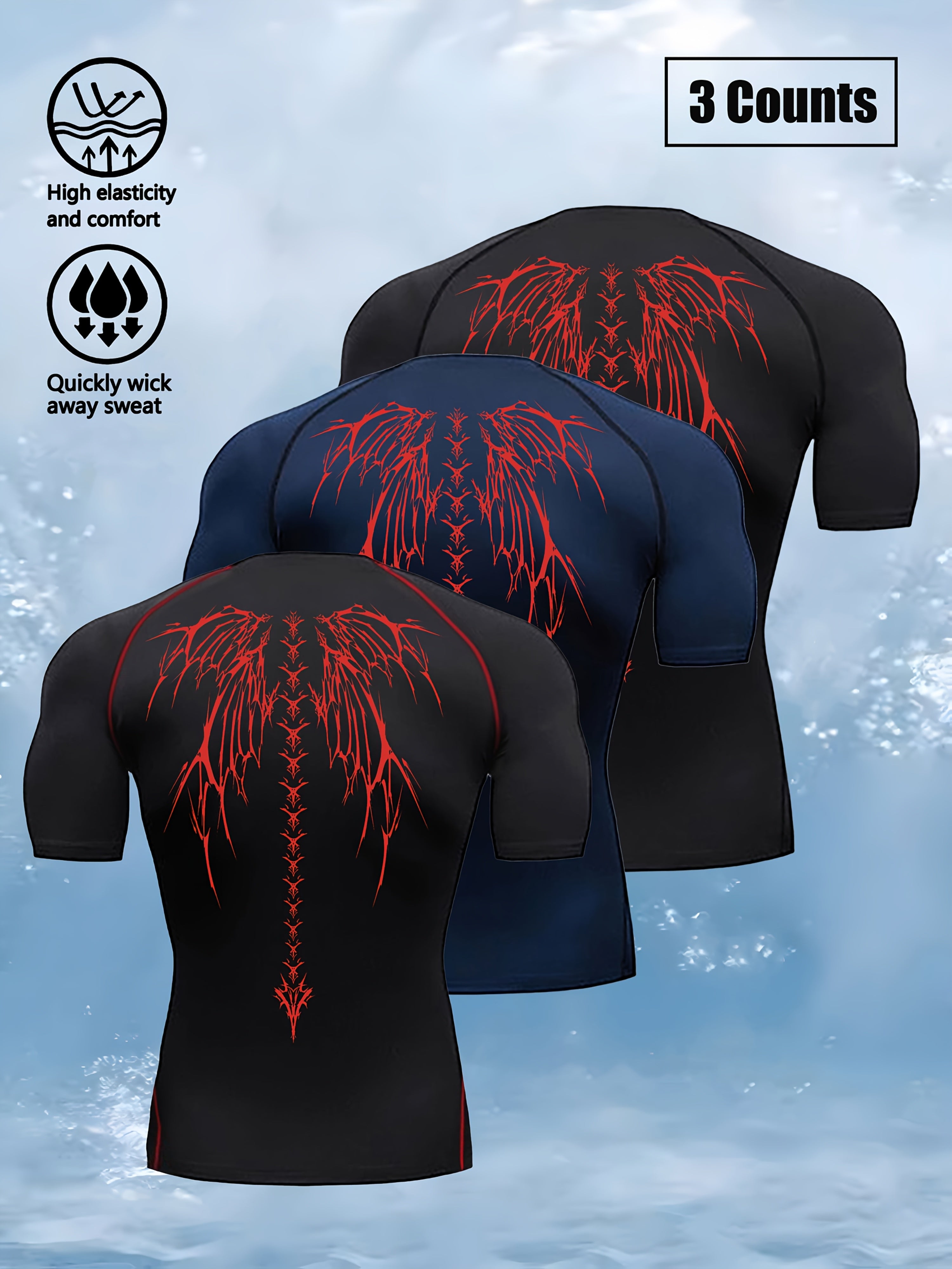 AlphaWing™ 3-Pack Men’s Compression Tees