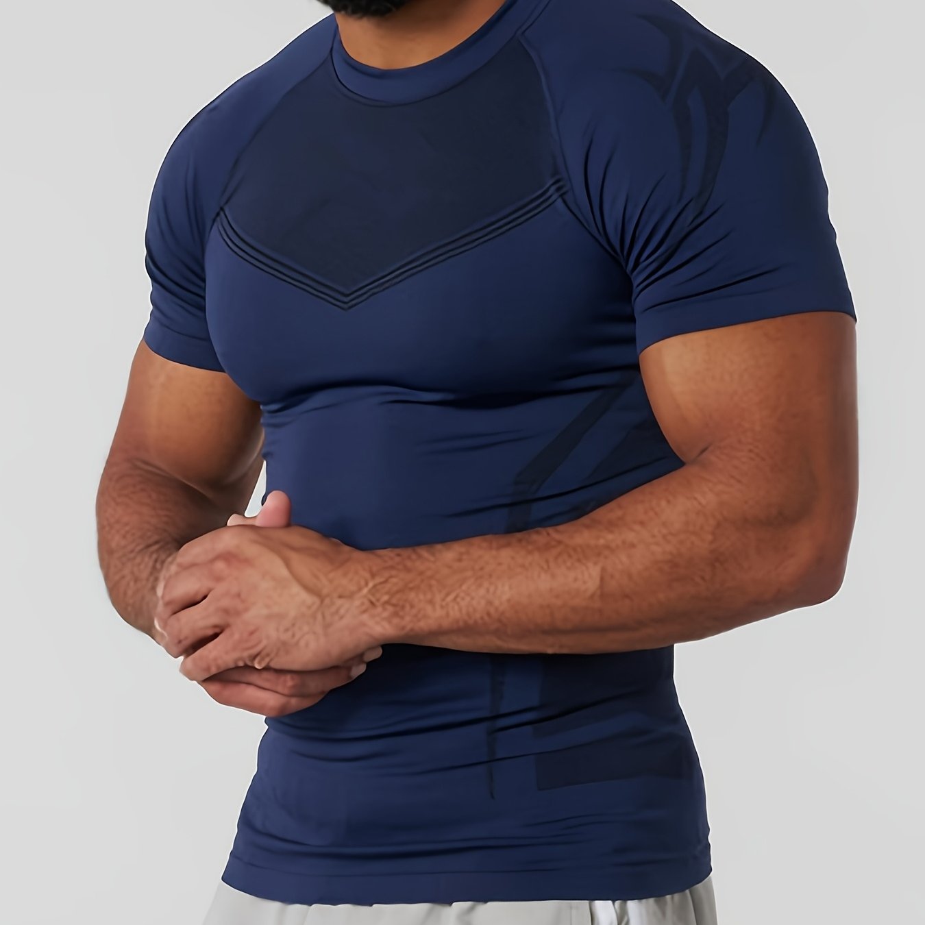 Men’s Geometric Purple Performance T-Shirt