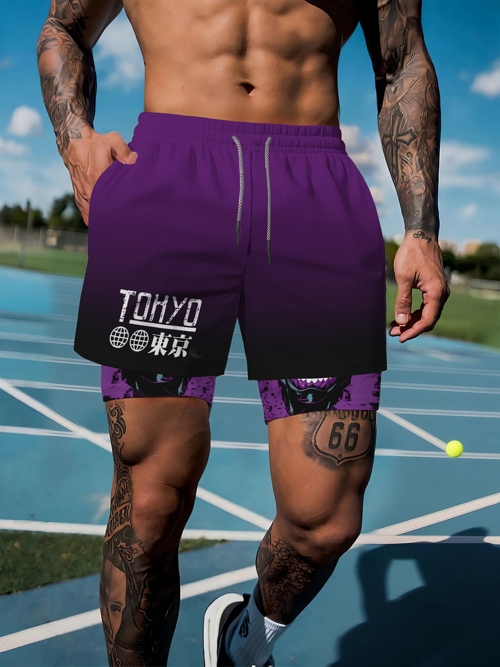 GeoFlex™ Men’s Graphic Basketball Shorts
