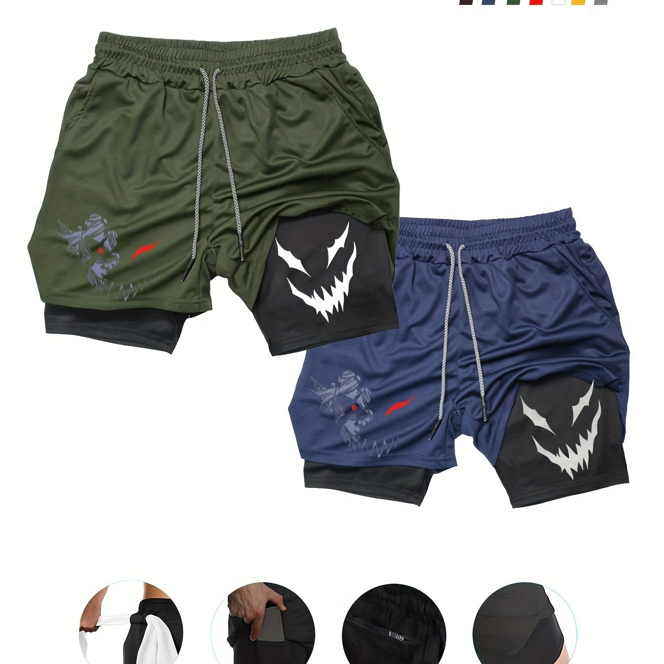 AlphaDual™ 2-Pack Men’s 2-in-1 Training Shorts