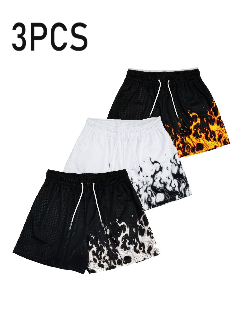 TripleShot™ 3-Pack Men’s Flame Print Shorts