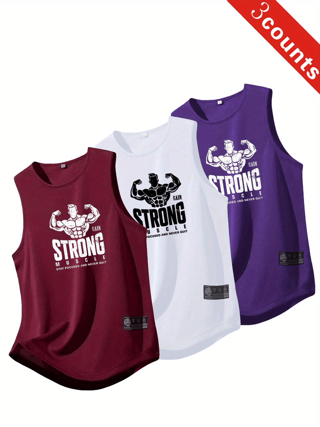 AlphaDry™ 3-Pack Men’s Performance Training Tanks