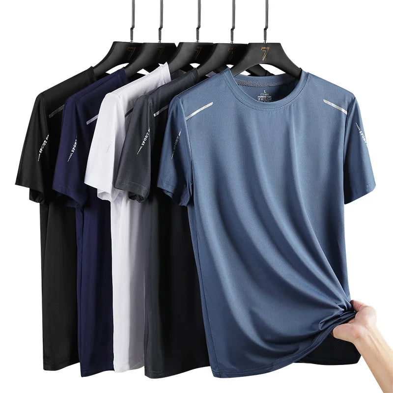AlphaDry™ Men's Quick-Dry Running Shirt – Breathable Outdoor Sports Tee
