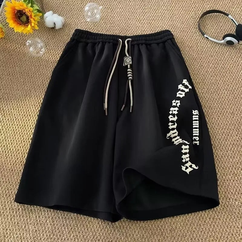 RetroLetter™ Men’s Oversize Beach Shorts (M–5XL)
