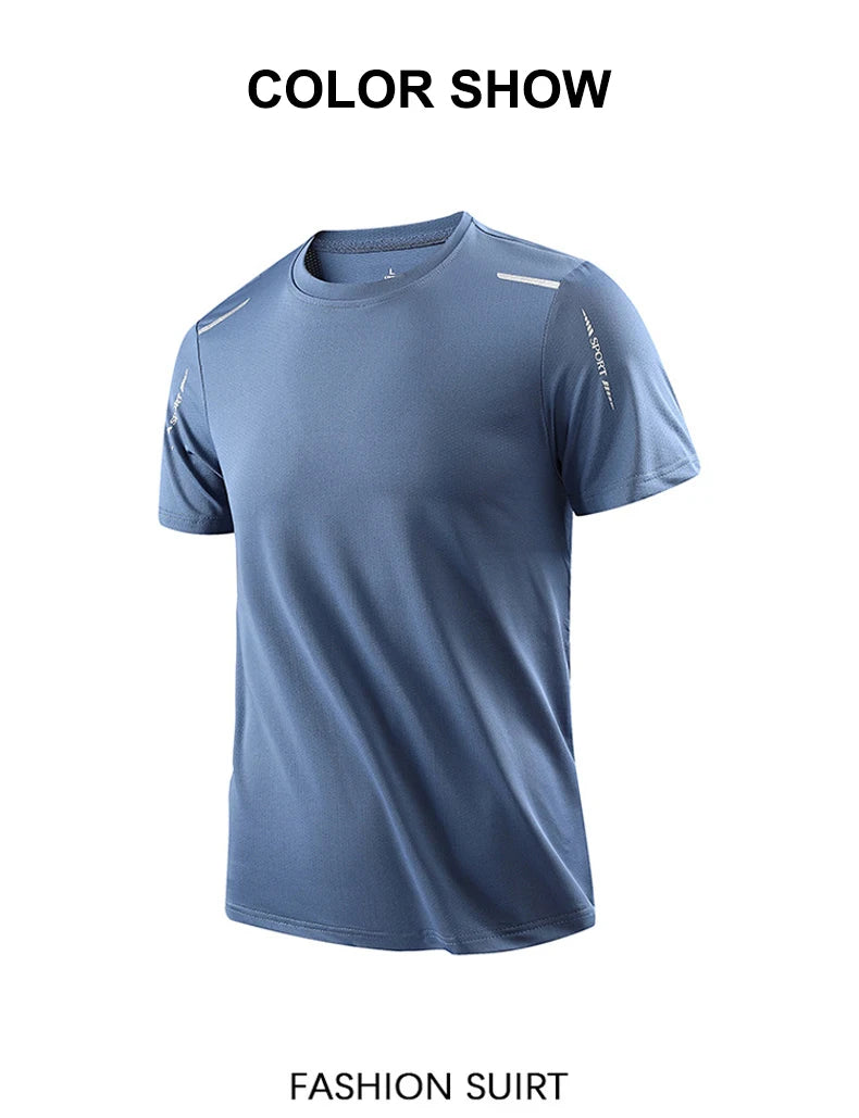 AlphaDry™ Men's Quick-Dry Running Shirt – Breathable Outdoor Sports Tee