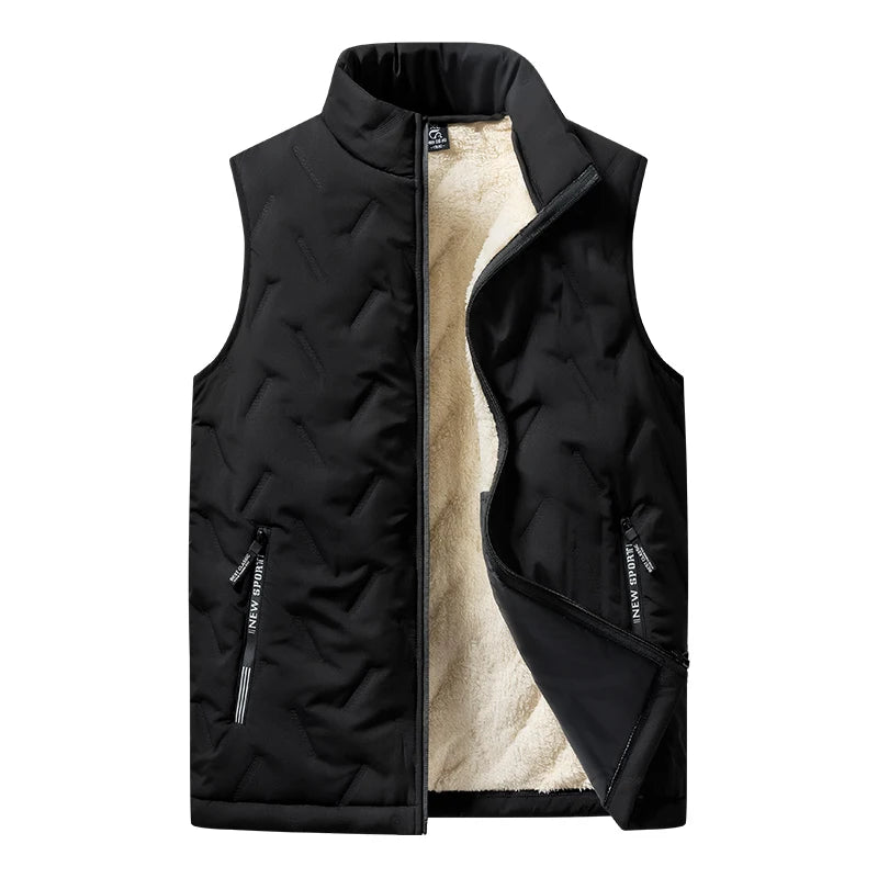 ThermoFit™ Men's Winter Vest – Casual Sleeveless Cotton Jacket