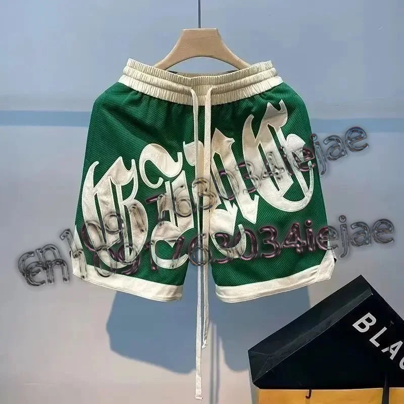 2025 summer  Casual Men's Summer Basketball Shorts High-Quality American Street Sports Pants Outdoor Fashion High Waist Trou