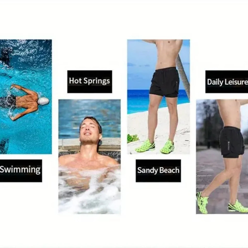 AquaFlex Dual-Layer Swim Shorts