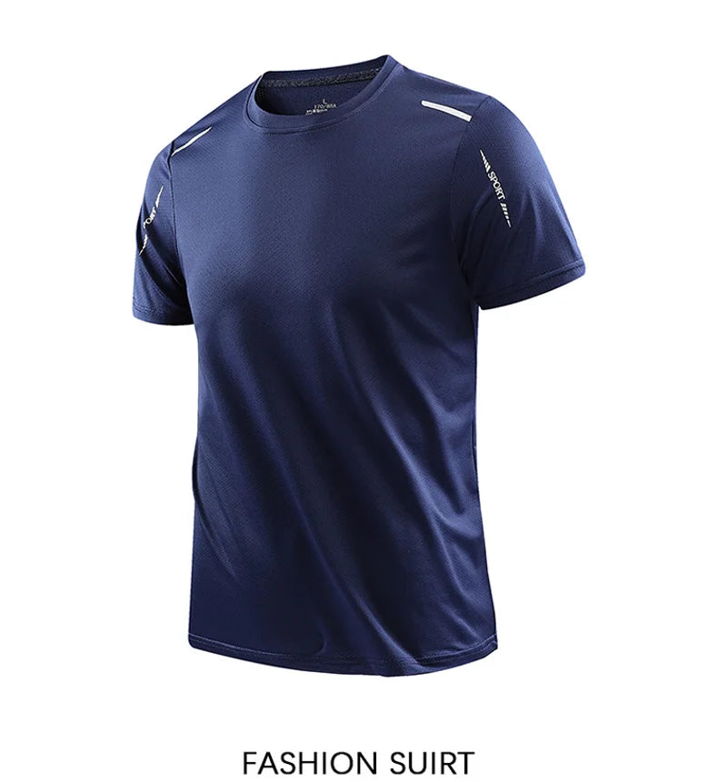 AlphaDry™ Men's Quick-Dry Running Shirt – Breathable Outdoor Sports Tee