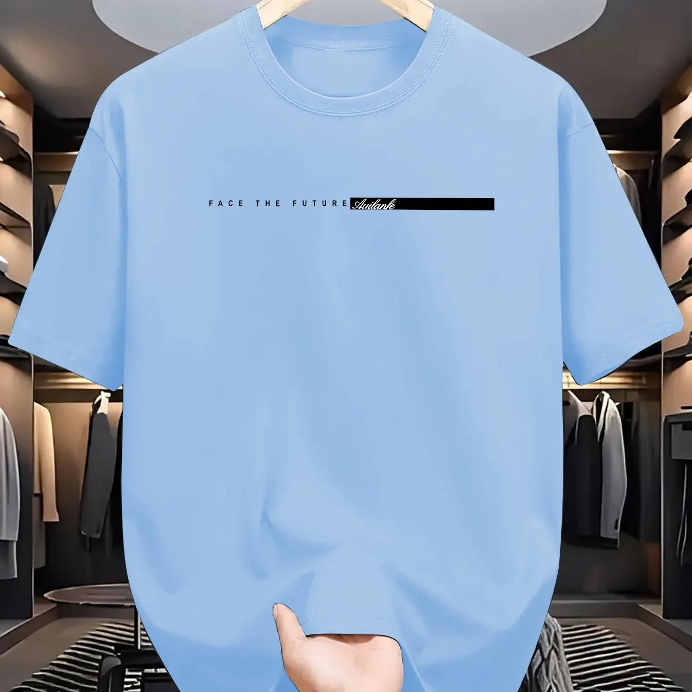 StreetCore™ Oversized Cotton Tee – Bold Letter Print