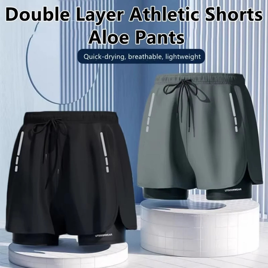 AquaFlex Dual-Layer Swim Shorts