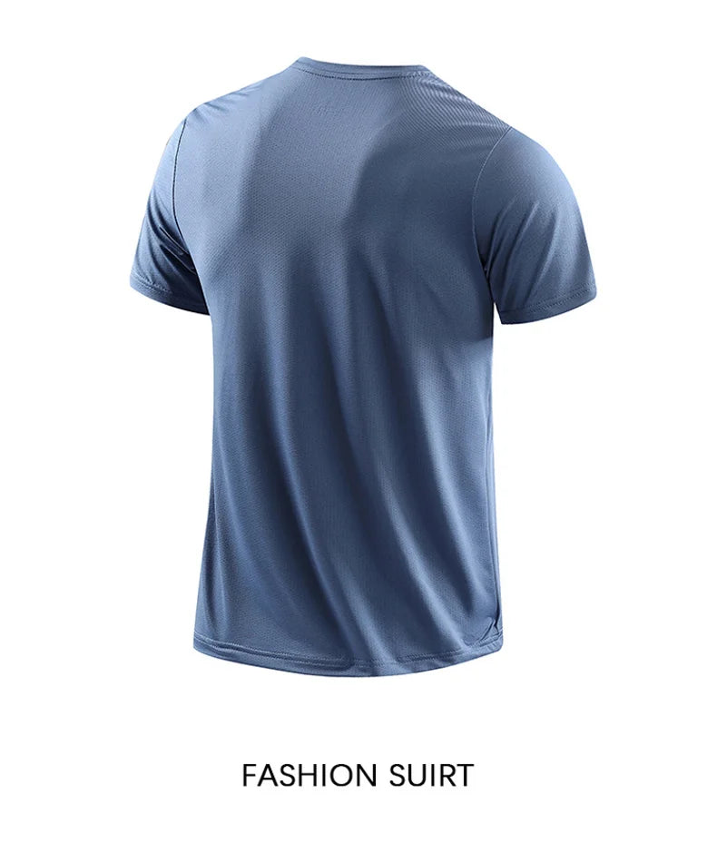 AlphaDry™ Men's Quick-Dry Running Shirt – Breathable Outdoor Sports Tee