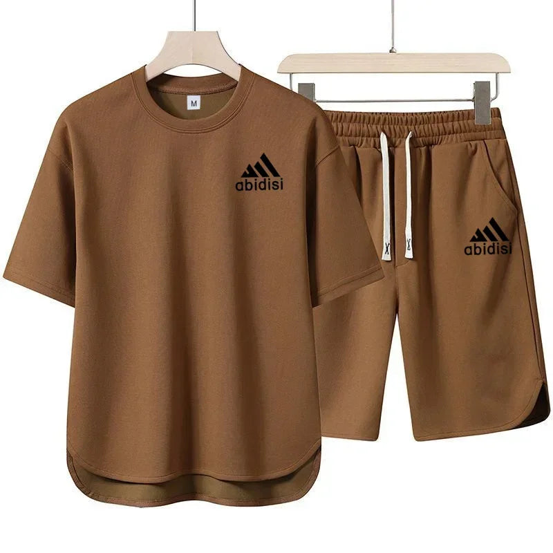 AlphaSet™ 2025 Crossover Sweatshirt & 5" Shorts – Men’s 2-Piece Summer Set