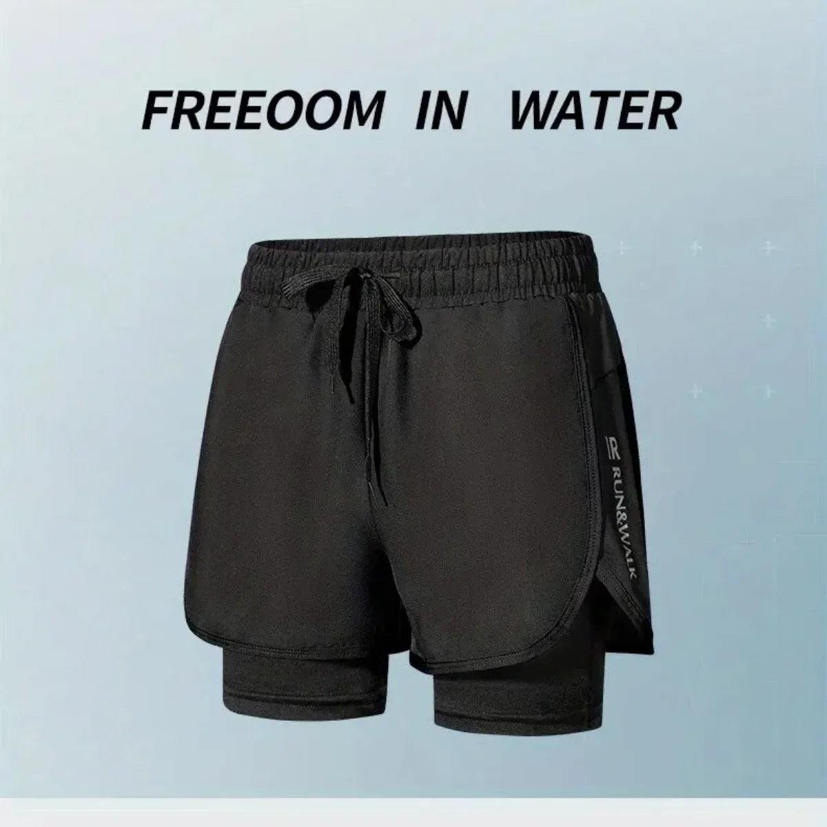 AquaFlex Dual-Layer Swim Shorts