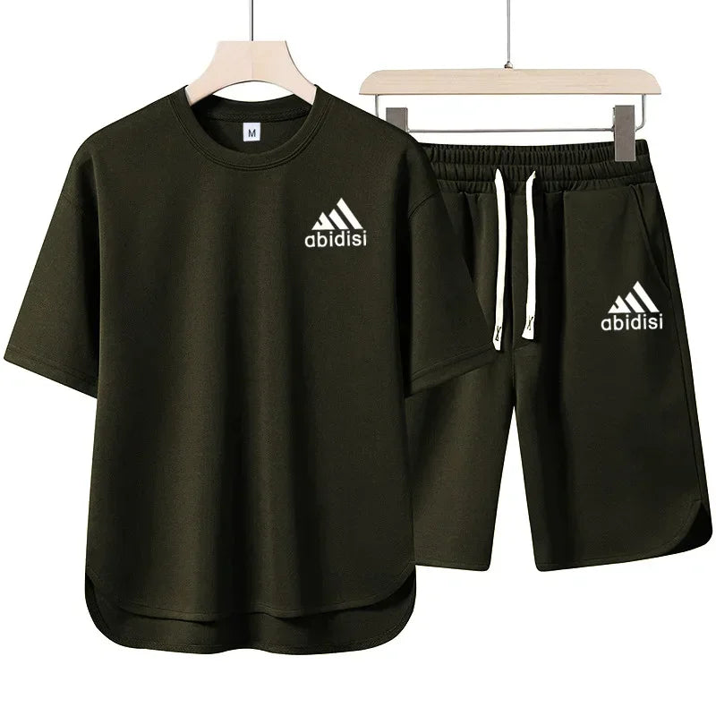 AlphaSet™ 2025 Crossover Sweatshirt & 5" Shorts – Men’s 2-Piece Summer Set