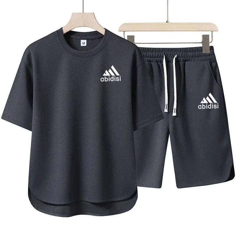 AlphaSet™ 2025 Crossover Sweatshirt & 5" Shorts – Men’s 2-Piece Summer Set