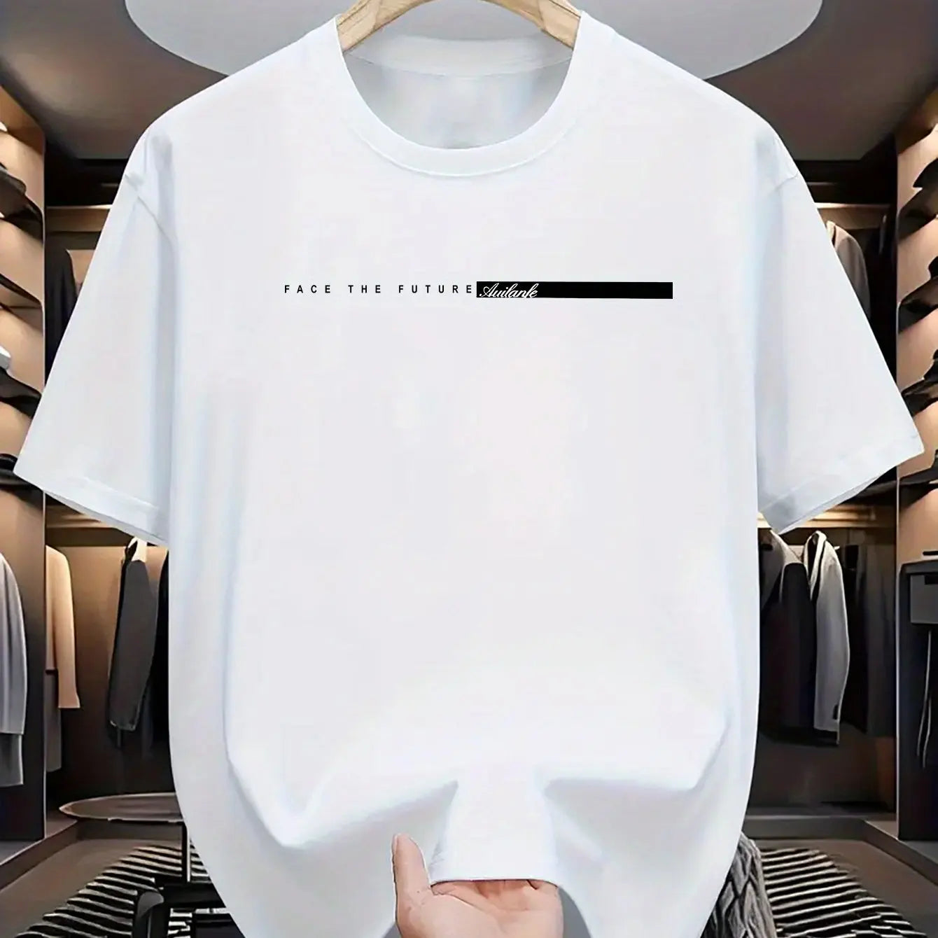 StreetCore™ Oversized Cotton Tee – Bold Letter Print