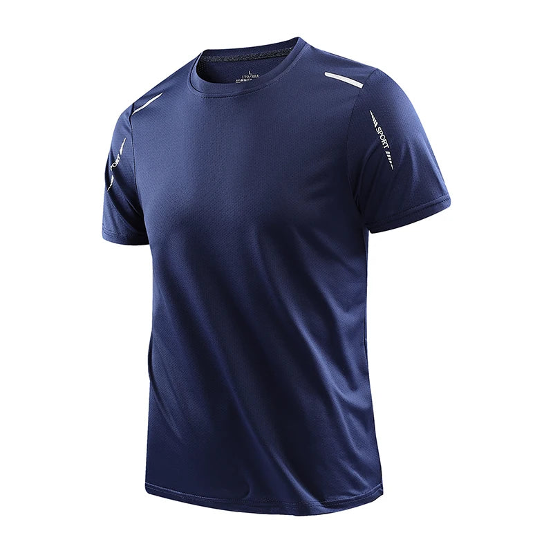 AlphaDry™ Men's Quick-Dry Running Shirt – Breathable Outdoor Sports Tee
