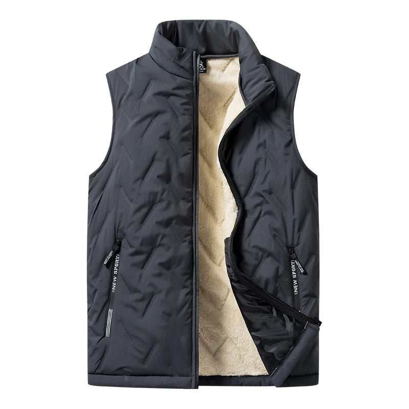 ThermoFit™ Men's Winter Vest – Casual Sleeveless Cotton Jacket