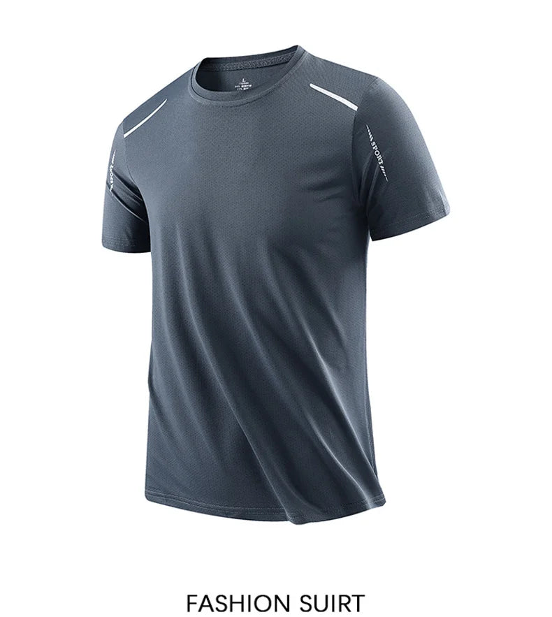 AlphaDry™ Men's Quick-Dry Running Shirt – Breathable Outdoor Sports Tee
