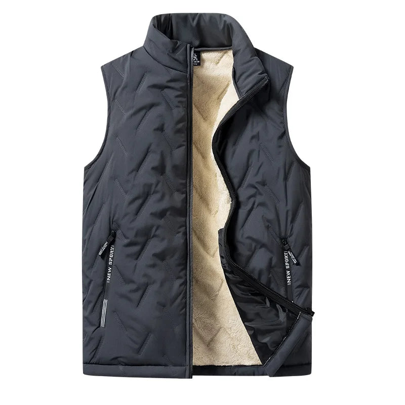 ThermoFit™ Men's Winter Vest – Casual Sleeveless Cotton Jacket