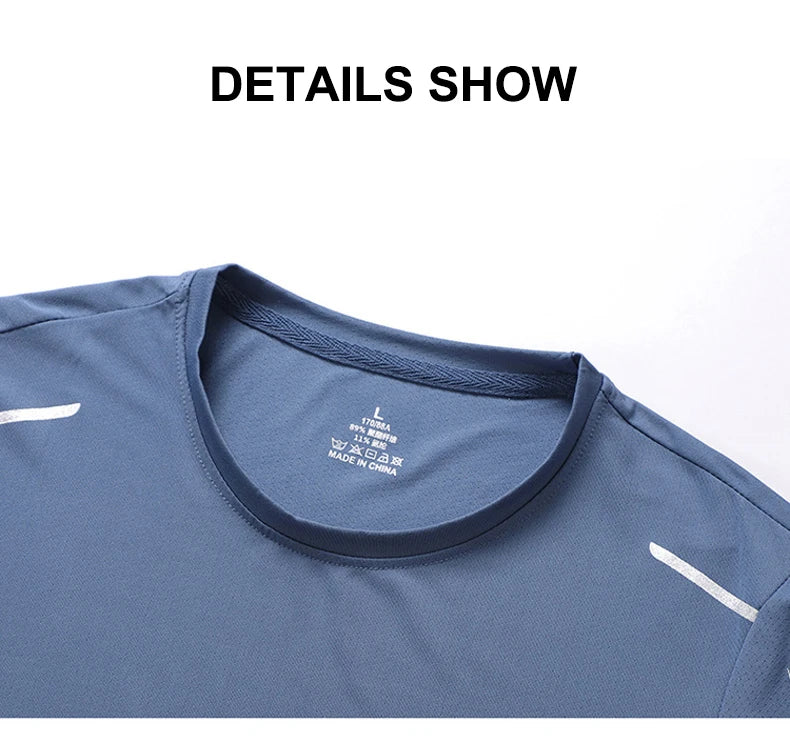 AlphaDry™ Men's Quick-Dry Running Shirt – Breathable Outdoor Sports Tee