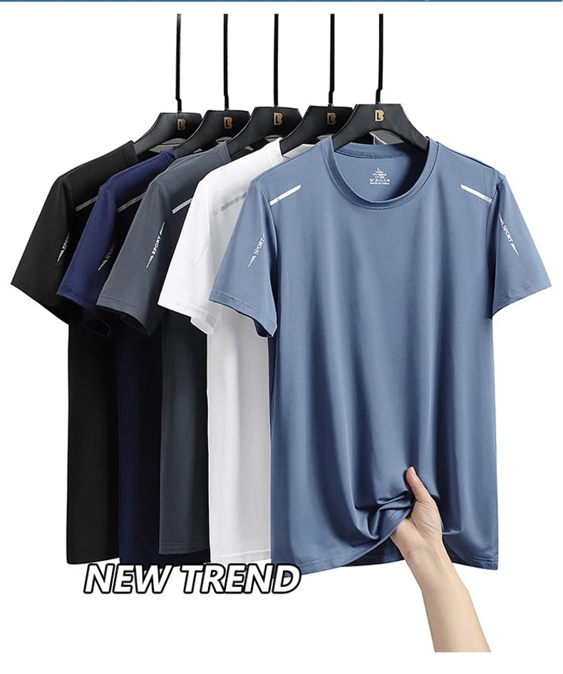 AlphaDry™ Men's Quick-Dry Running Shirt – Breathable Outdoor Sports Tee