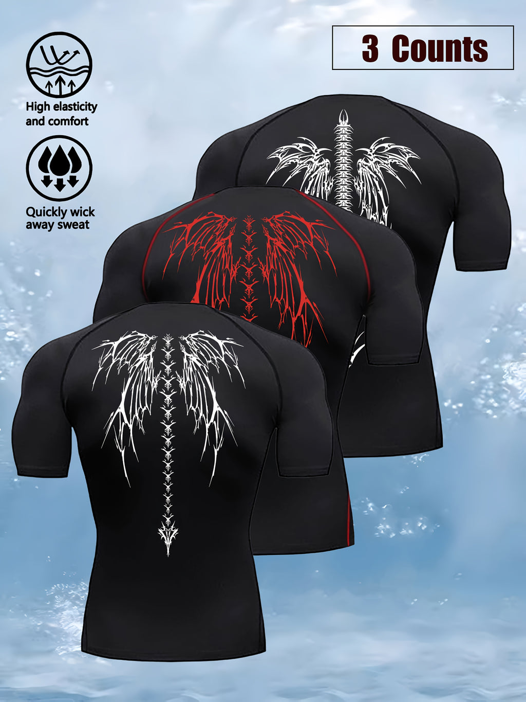 AlphaWing™ 3-Pack Men’s Compression Tees