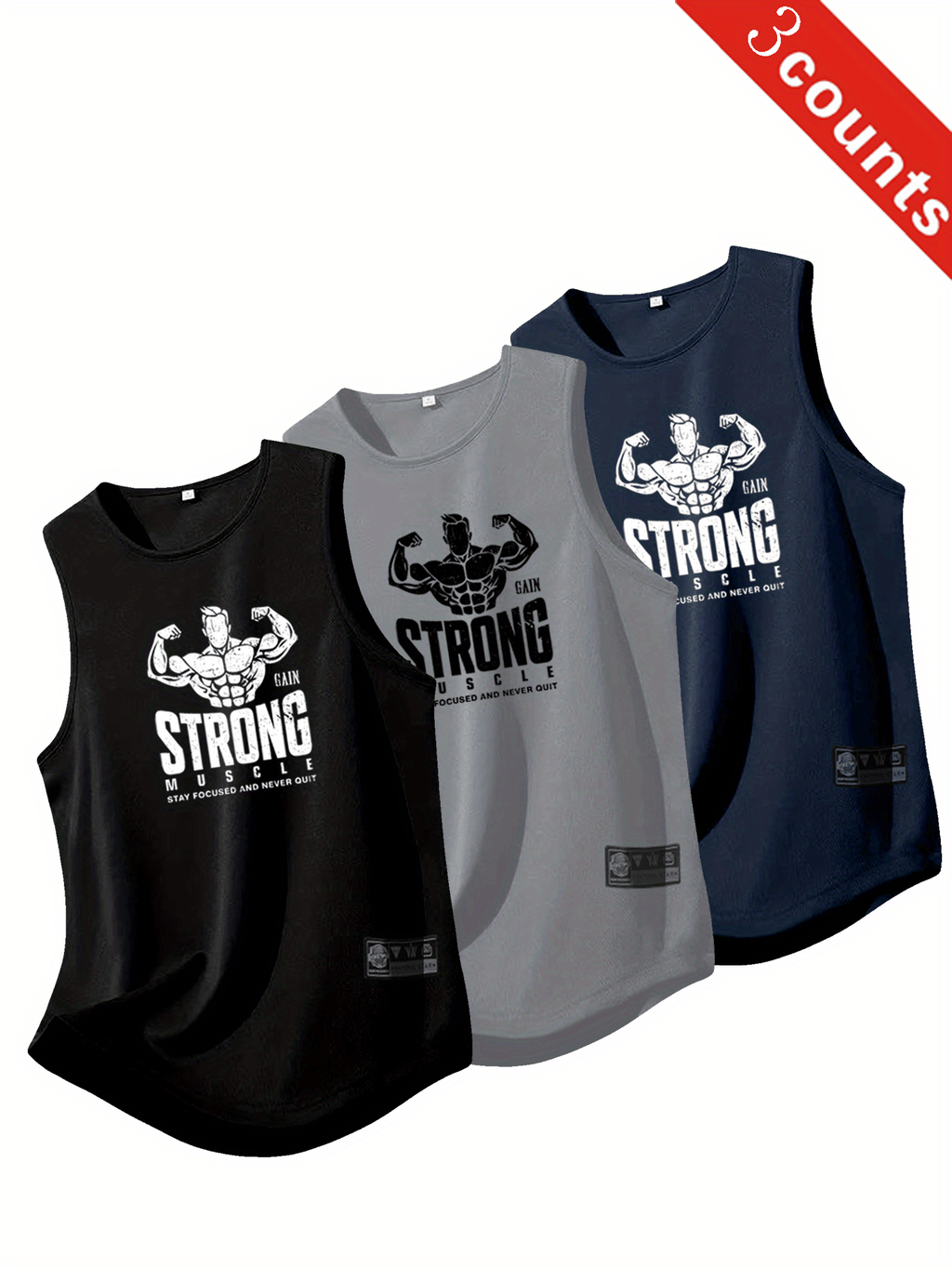 AlphaDry™ 3-Pack Men’s Performance Training Tanks