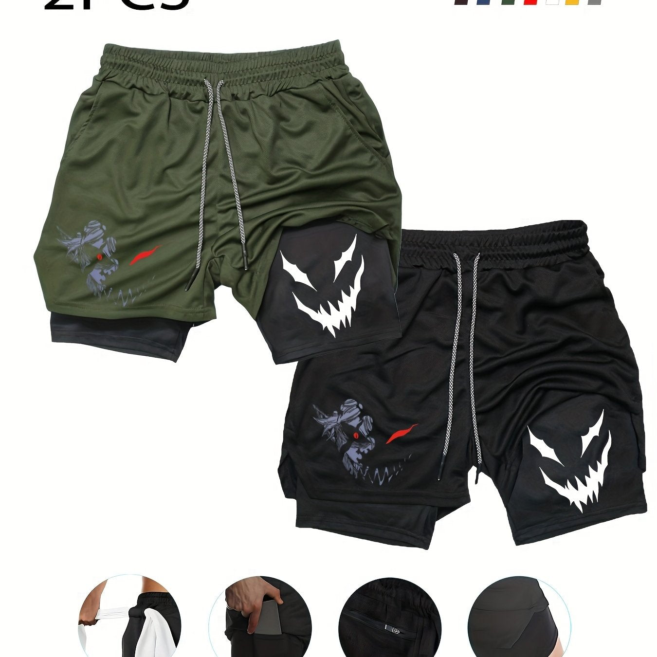 AlphaDual™ 2-Pack Men’s 2-in-1 Training Shorts