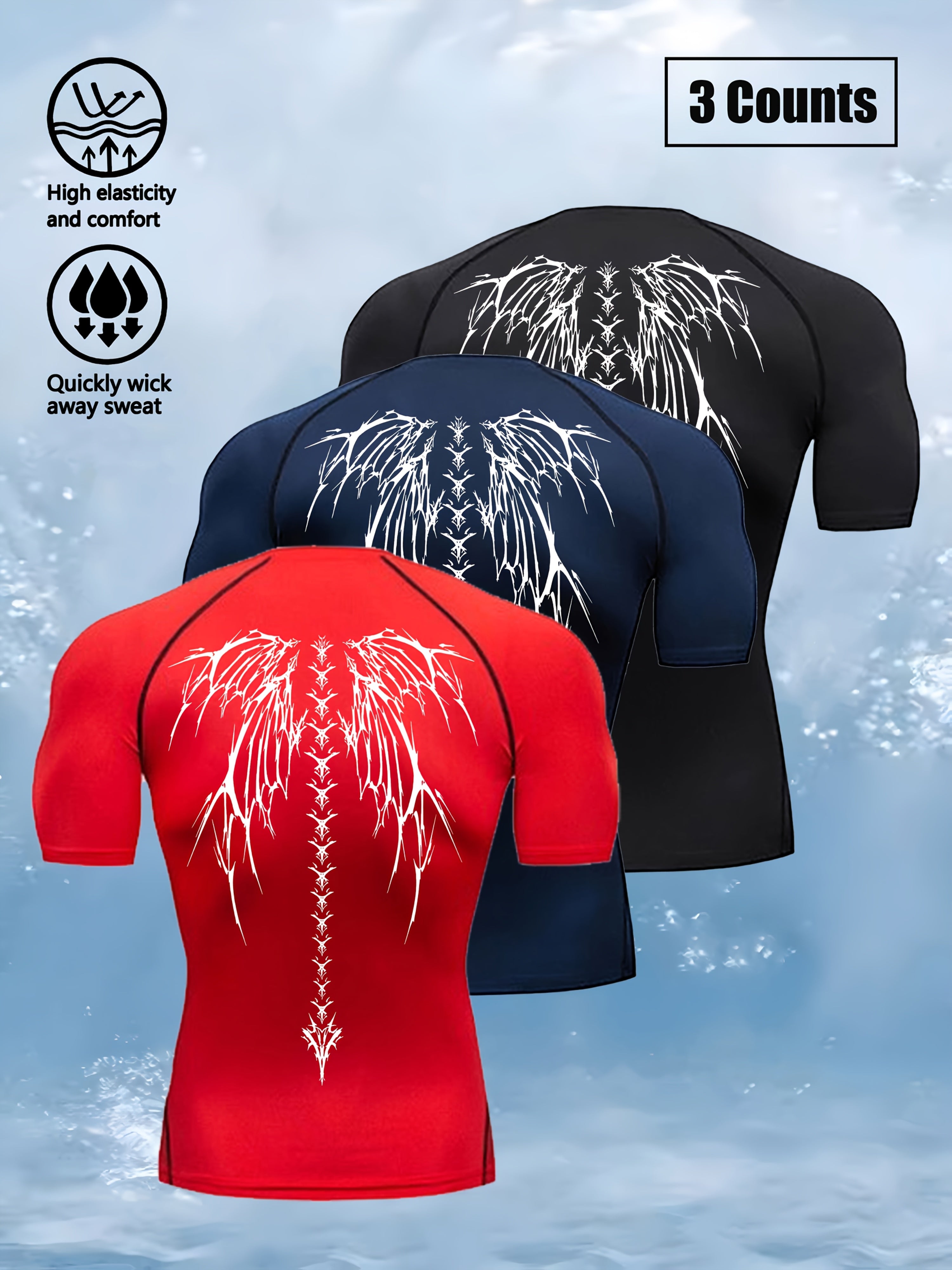 AlphaWing™ 3-Pack Men’s Compression Tees