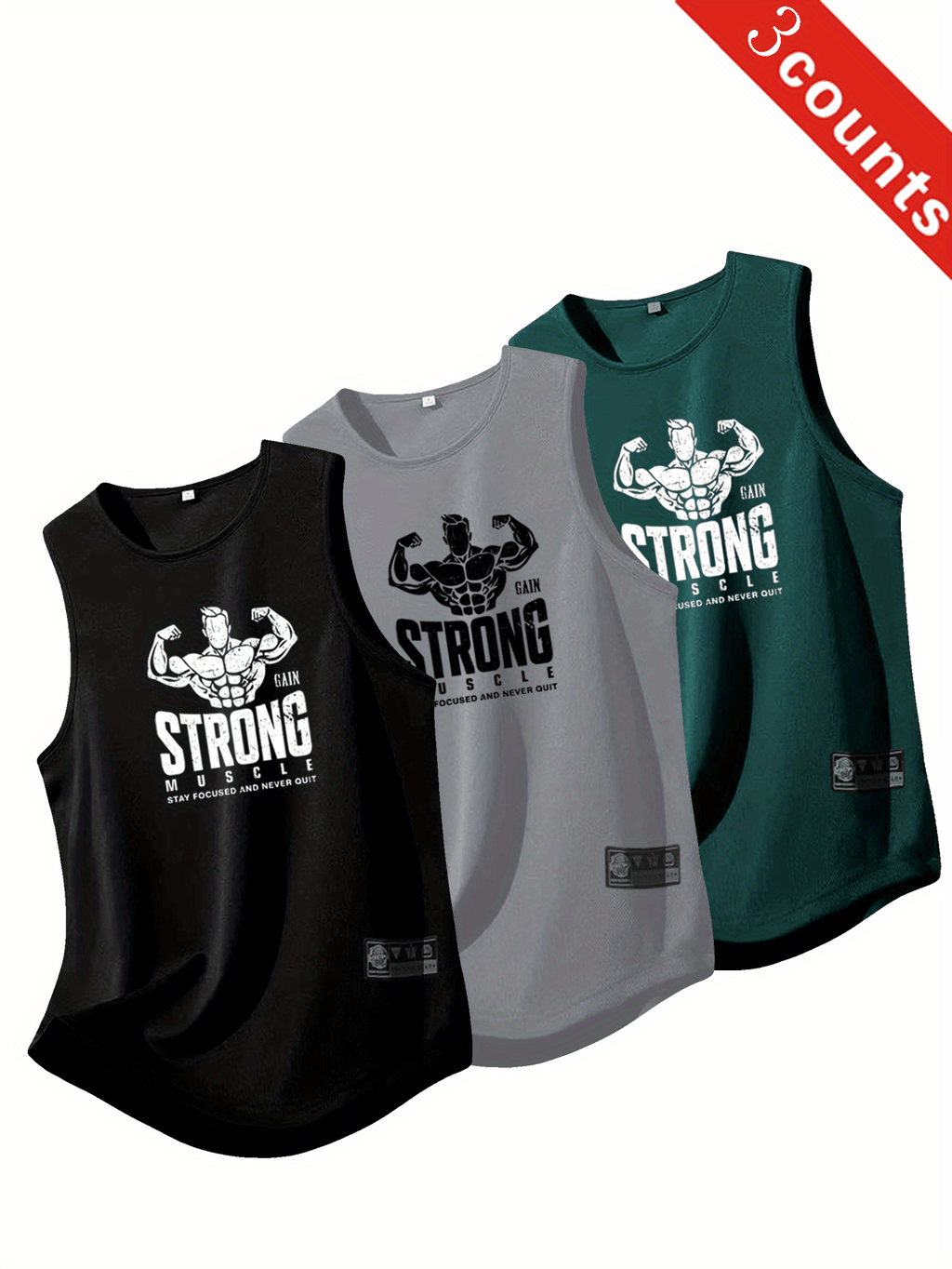 AlphaDry™ 3-Pack Men’s Performance Training Tanks